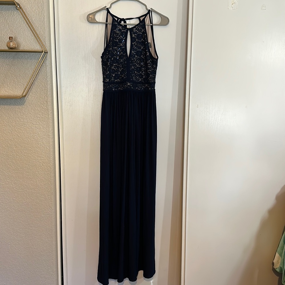 Navy blue prom dress